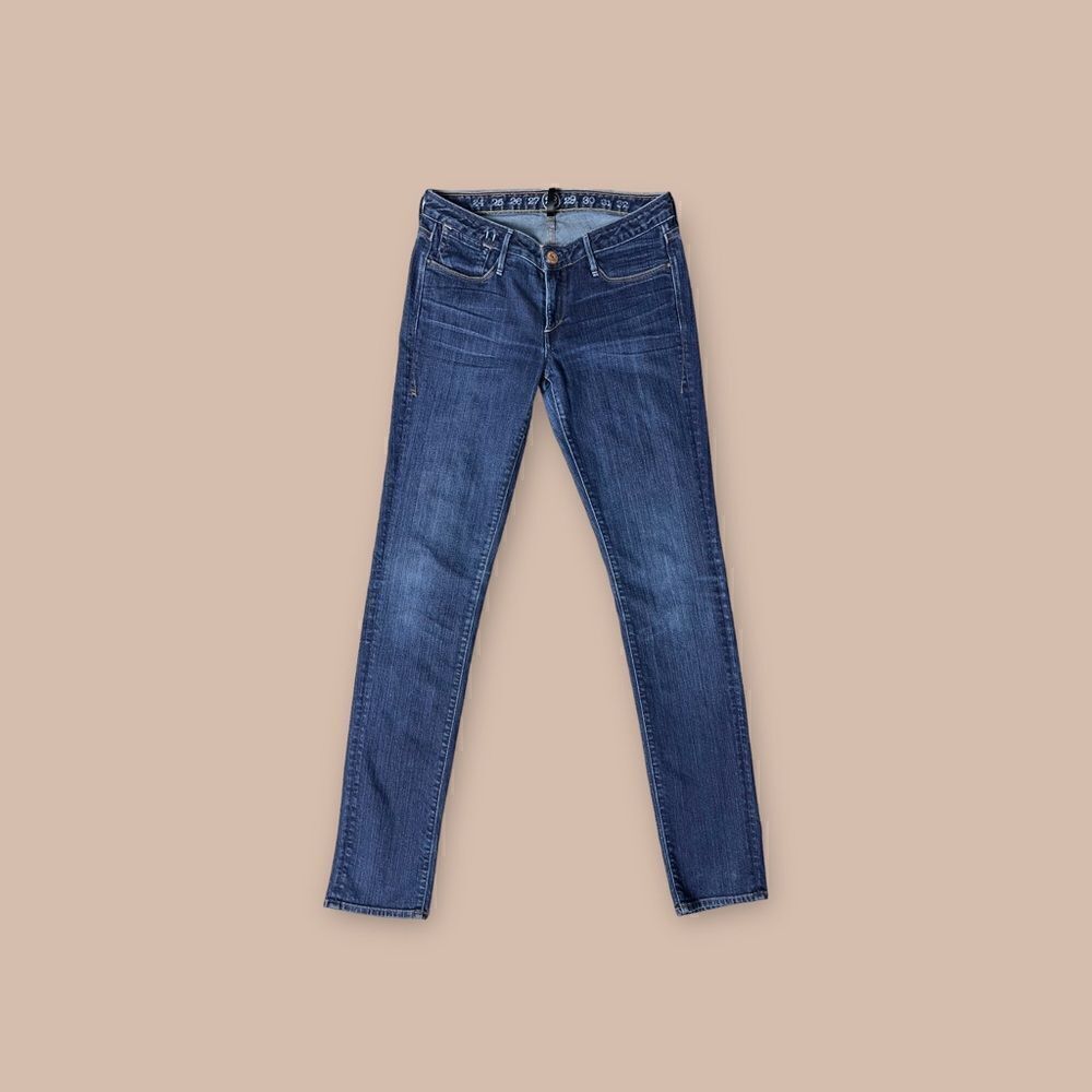 EARNEST SEWN Harlan skinny low rise in dark wash Size 28